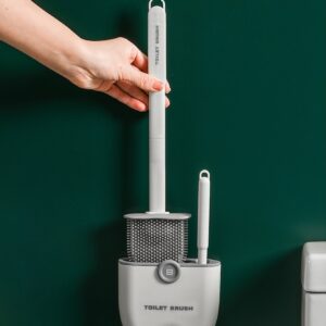 1pc Random Color Toilet Brush, Household No Dead Angle Cleaning Brush, Toilet Long Handle Detachable